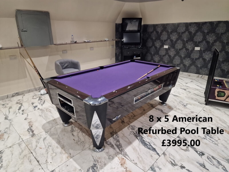 American 8ft Refurbished Pool Table